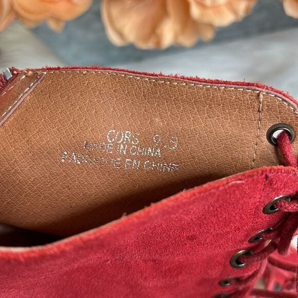 Jeffrey Campbell Cors Red Lace-Up Heeled Sandals Size 9.5 - Picture 8 of 8